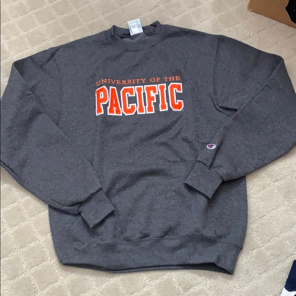 Grey, charcoal Crew neck sweater